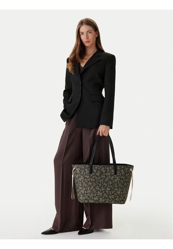 Tous - TOUS Torebka Kaos Icon 2002022051 Czarny. Kolor: czarny. Materiał: skórzane