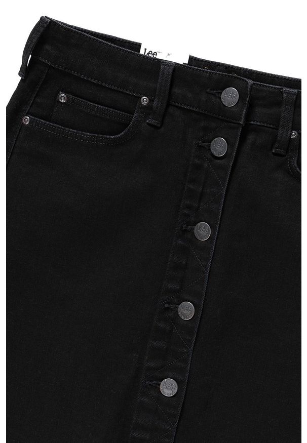 Lee - SPÓDNICA JEANSOWA LEE A LINE SKIRT MOTO BLACK L38NIZLG 112108283. Materiał: jeans