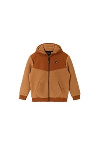 Kurtka polarowa dziecięca Reima Samota z kapturem. Typ kołnierza: kaptur. Kolor: brązowy. Materiał: polar #1