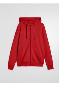 Sinsay - Rozpinana bluza z kapturem - czerwony. Typ kołnierza: kaptur. Kolor: czerwony