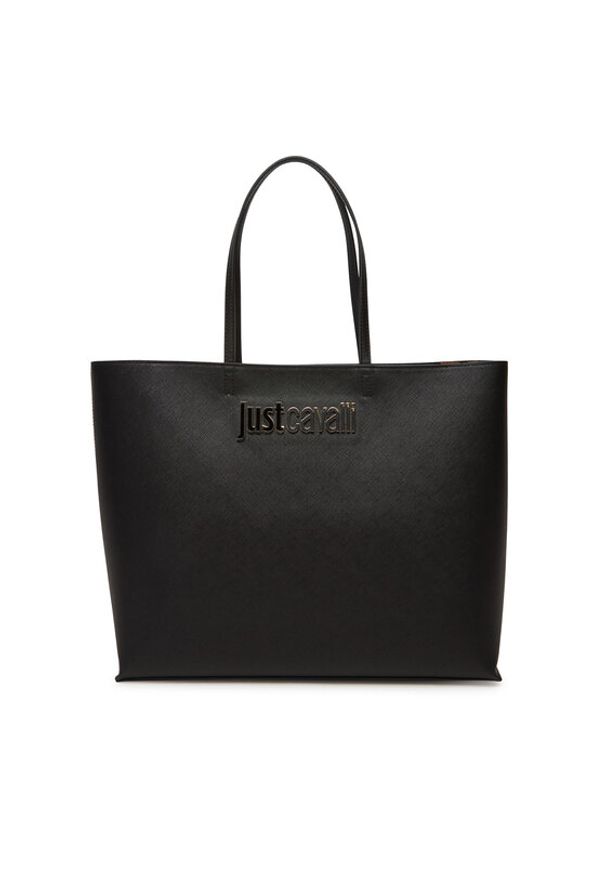 Just Cavalli Torebka 78RA4BB9 ZS766 Czarny. Kolor: czarny. Materiał: skórzane