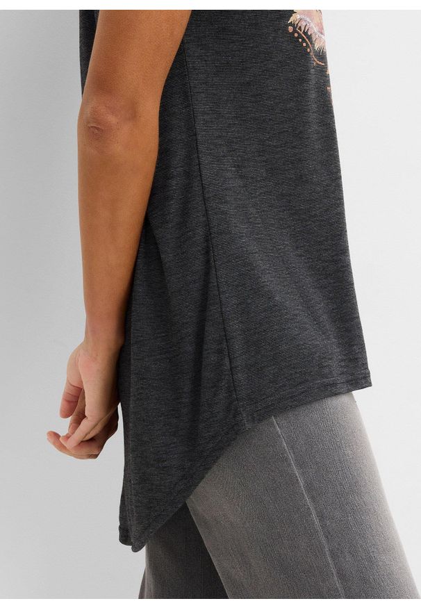 bonprix - T-shirt z miękkiej mieszanki wiskozy. Kolor: czarny. Materiał: materiał, wiskoza. Długość: długie