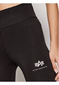 Alpha Industries Legginsy Basic 116053 Czarny Slim Fit. Kolor: czarny. Materiał: bawełna