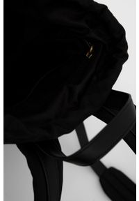 Pinko plecak damski kolor czarny mały gładki. Kolor: czarny. Wzór: gładki #3