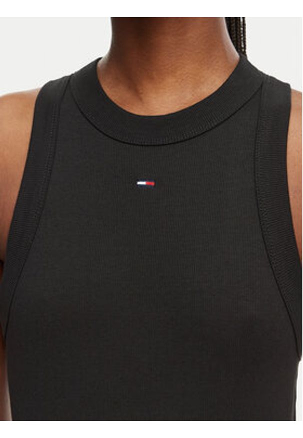 Tommy Jeans Sukienka letnia DW0DW22593 Czarny Regular Fit. Kolor: czarny. Materiał: bawełna. Sezon: lato