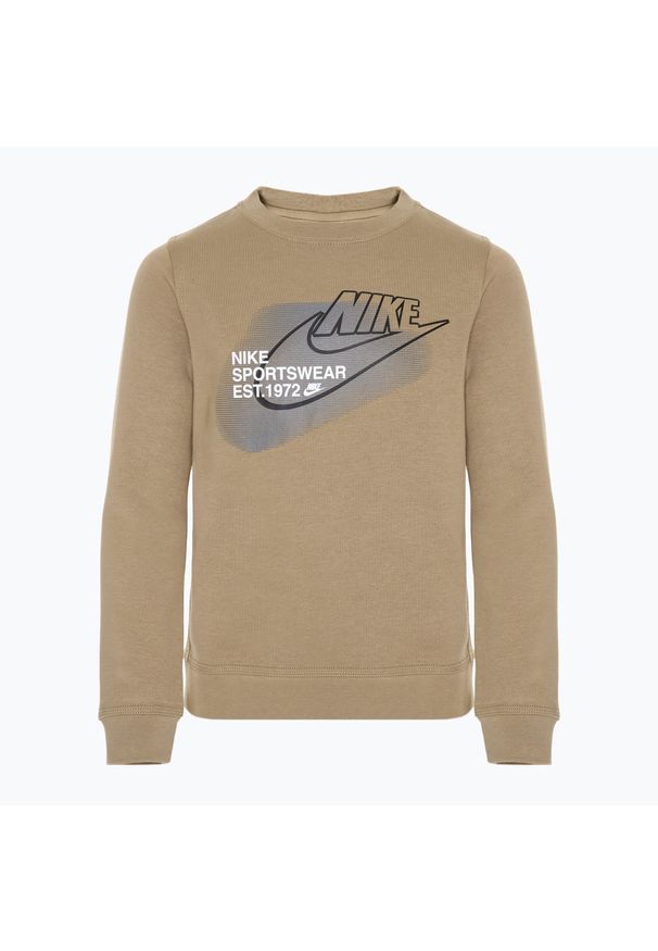 Bluza dziecięca Nike Sportswear Standard Issue Crew-Neck. Kolor: zielony