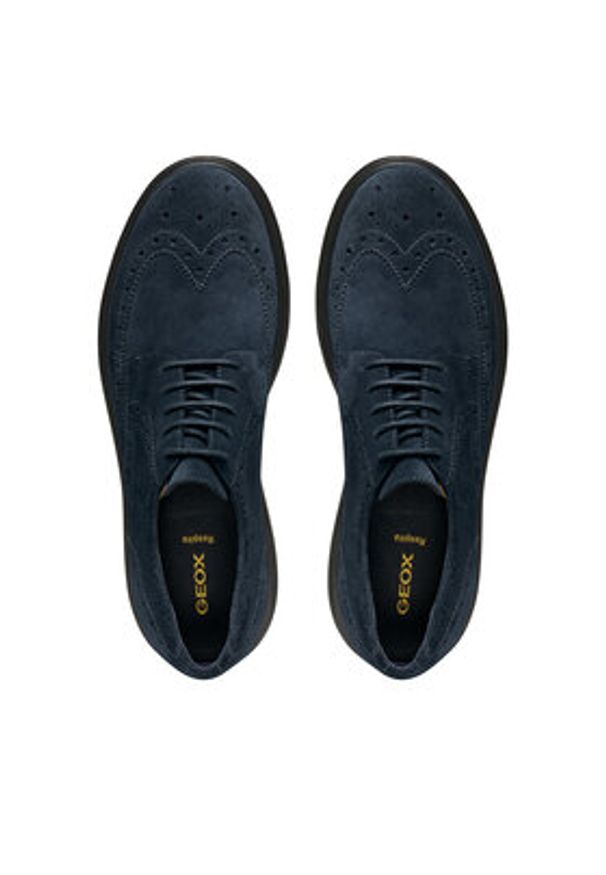 Geox Półbuty U Ottavio U56DCA 00022 C4002 Granatowy. Kolor: niebieski. Materiał: skóra, zamsz
