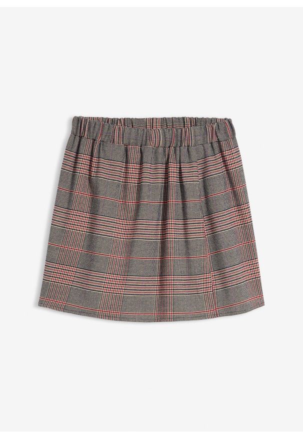 bonprix - Spódnica z wygodnym paskiem w talii. Kolor: beżowy. Długość: krótkie