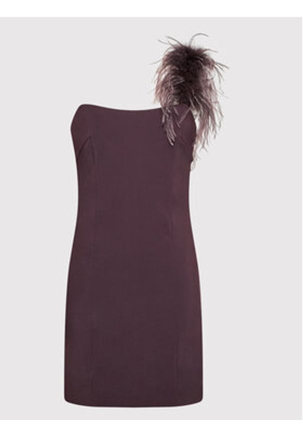 Patrizia Pepe Sukienka koktajlowa 8A0983/A102-M424 Fioletowy Slim Fit. Kolor: fioletowy. Materiał: syntetyk. Styl: wizytowy