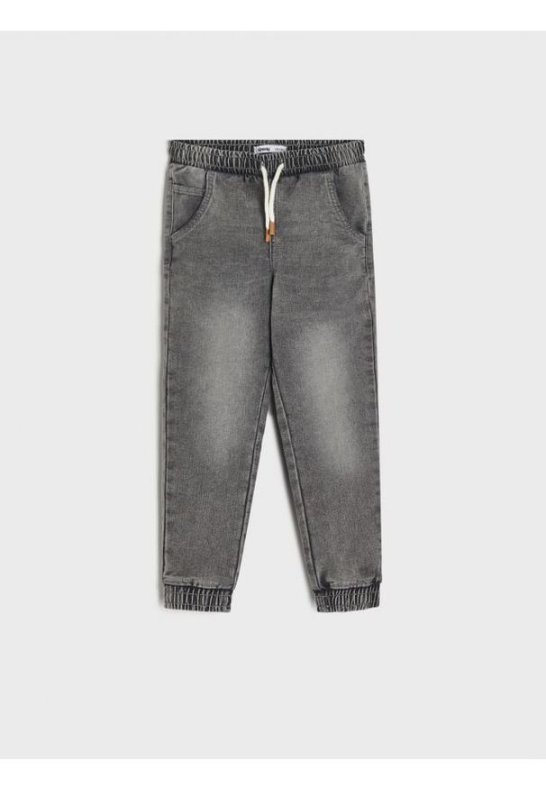 Sinsay - Jeansy jogger - szary. Kolor: szary