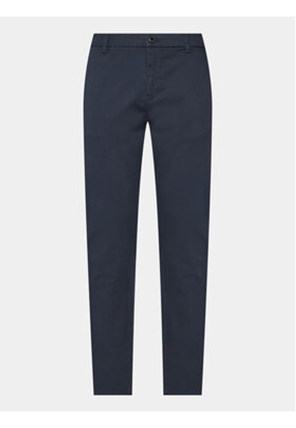 Lindbergh Chinosy 30-005044 Granatowy Slim Fit. Kolor: niebieski. Materiał: bawełna