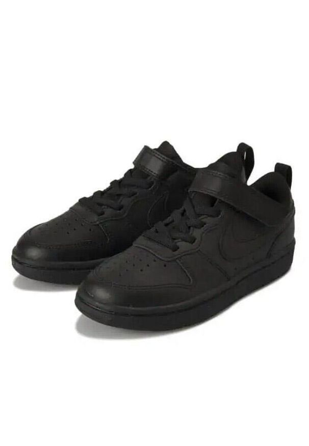 Buty Sportowe Dziecięce Nike Court Borough Low 2 Psv. Okazja: na co dzień. Zapięcie: rzepy. Kolor: czarny. Materiał: skóra. Model: Nike Court. Sport: turystyka piesza