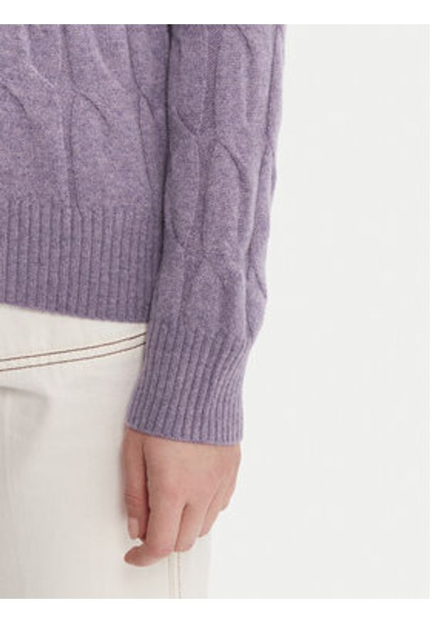 TOMMY HILFIGER - Tommy Hilfiger Sweter WW0WW43586 Fioletowy Regular Fit. Kolor: fioletowy. Materiał: wełna
