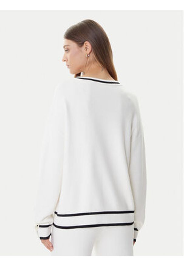 Liu Jo Sport Sweter TF5229 MS59L Écru Regular Fit. Materiał: syntetyk. Styl: sportowy