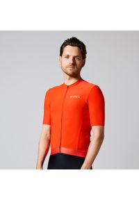 ACELERA - Męska koszulka kolarska Intermediate z krótkim rękawem. Kolor: pomarańczowy. Materiał: materiał. Długość rękawa: krótki rękaw. Długość: krótkie. Wzór: gładki. Sport: kolarstwo #1