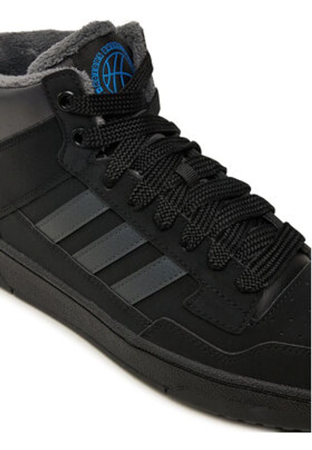 Adidas - adidas Sneakersy Rapid Court Mid Winterized JR0170 Czarny. Kolor: czarny. Materiał: skóra