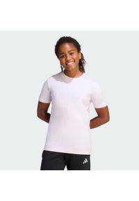 Adidas - Koszulka Essentials Kids. Kolor: fioletowy, biały, różowy, wielokolorowy. Materiał: materiał, bawełna. Sport: joga i pilates #1