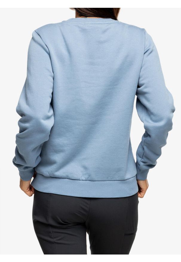 FJÄLRÄVEN KANKEEN - Bluza bawełniana damska Fjallraven Logo Sweater. Kolor: niebieski. Materiał: bawełna