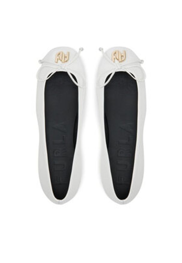 Furla Baleriny Ballet Ballerina YJ00BAL W36000 1704S Biały. Kolor: biały. Materiał: skóra