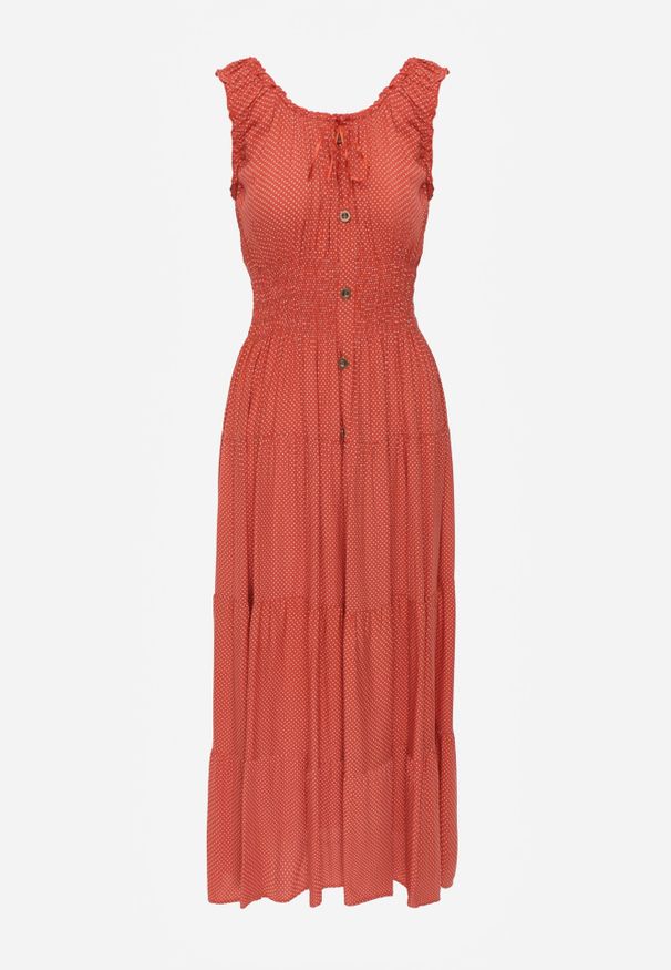 Renee - Czerwona Sukienka Kilroy. Kolor: czerwony. Długość rękawa: bez rękawów. Sezon: lato. Typ sukienki: rozkloszowane. Styl: boho. Długość: maxi