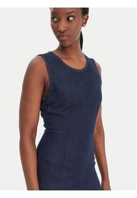 Guess Sukienka codzienna W6RK72 D6980 Granatowy Regular Fit. Okazja: na co dzień. Kolor: niebieski. Materiał: wiskoza. Typ sukienki: proste. Styl: casual #2