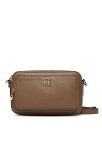 TOMMY HILFIGER - Tommy Hilfiger Torebka Th Icon Camera Bag AW0AW18120 Brązowy. Kolor: brązowy. Materiał: skórzane #1