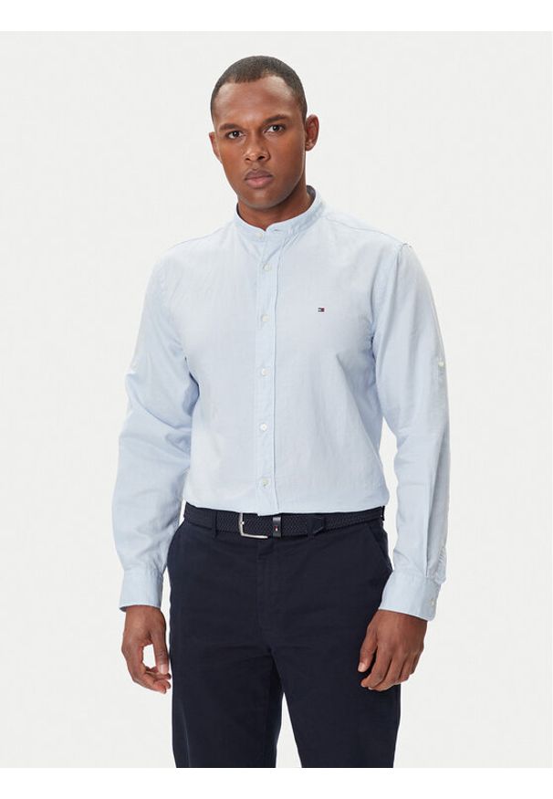 TOMMY HILFIGER - Tommy Hilfiger Koszula MW0MW40716 Błękitny Regular Fit. Kolor: niebieski. Materiał: bawełna