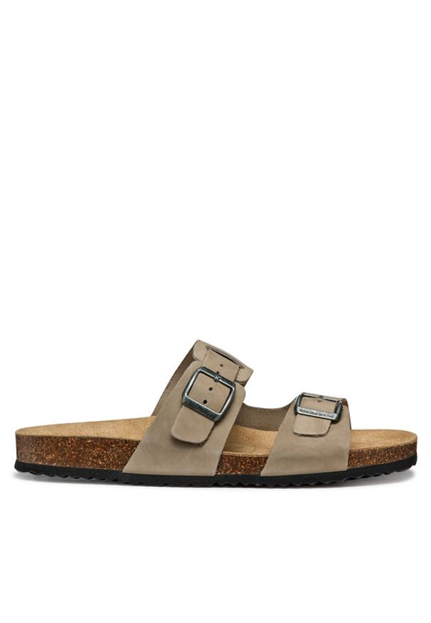 Geox Klapki U Sandal Ghita U159VB 00032 C1018 Szary. Kolor: szary. Materiał: skóra, nubuk