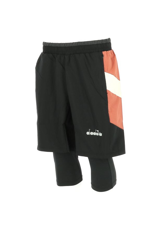 Diadora - Spodenki krótkie męskie DIADORA POWER SHORTS BE ONE. Kolor: czarny. Długość: krótkie