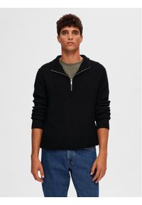 Selected Homme Sweter 16091800 Czarny Regular Fit. Kolor: czarny. Materiał: bawełna #1