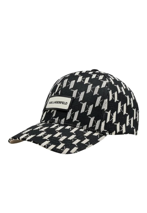 Karl Lagerfeld - KARL LAGERFELD Czarna czapka K/monogram. Kolor: czarny