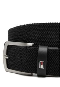 TOMMY HILFIGER - Tommy Hilfiger Pasek Męski Denton Elastic 3.5 AM0AM13354 Czarny. Kolor: czarny. Materiał: materiał