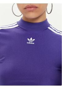 Adidas - adidas Bluzka 3-Stripes IR8133 Fioletowy Slim Fit. Kolor: fioletowy. Materiał: syntetyk #4
