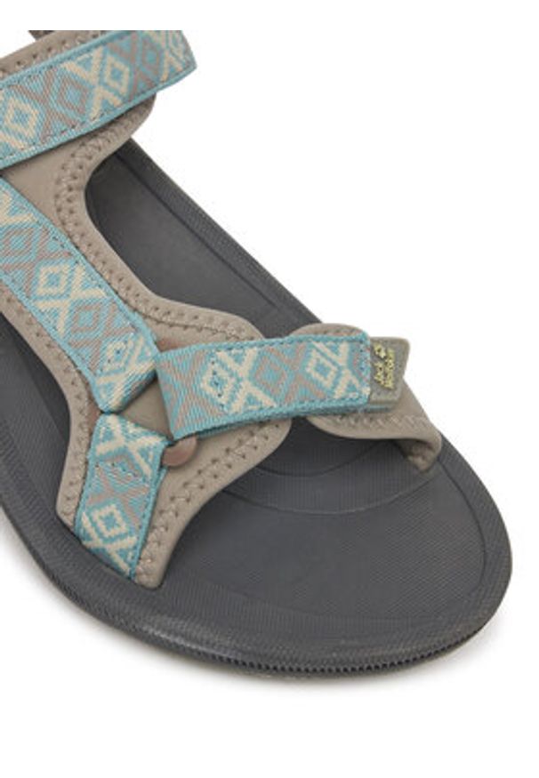 Jack Wolfskin Sandały Wave Breaker 4050291 Zielony. Kolor: zielony. Materiał: materiał