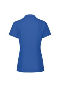 FRUIT OF THE LOOM - Damska Koszulka Polo Premium Plain. Typ kołnierza: polo. Kolor: niebieski