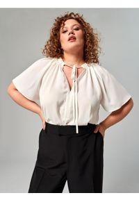 Sinsay - Bluzka z wiązaniem - czerwony. Kolor: czerwony. Styl: elegancki