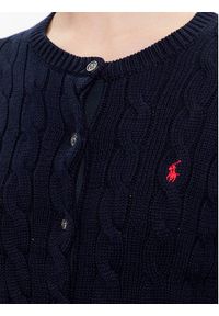 Polo Ralph Lauren Kardigan 211891643002 Granatowy Regular Fit. Typ kołnierza: polo. Kolor: niebieski. Materiał: bawełna #4