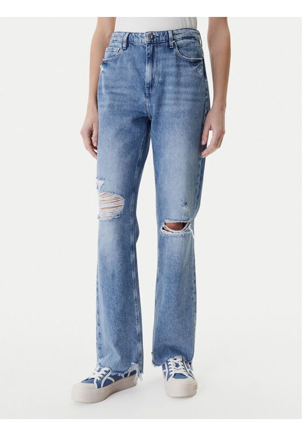 Guess Jeansy W6RA33 D3Y0U Niebieski Straight Fit. Kolor: niebieski