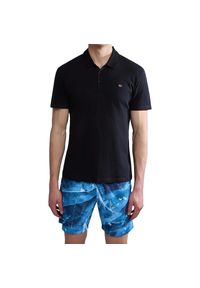 Napapijri - Polo z krótkim rękawem Mężczyzna NAPAPIJRI EALIS SS SUM. Typ kołnierza: polo. Kolor: czarny. Materiał: bawełna. Długość rękawa: krótki rękaw. Długość: krótkie