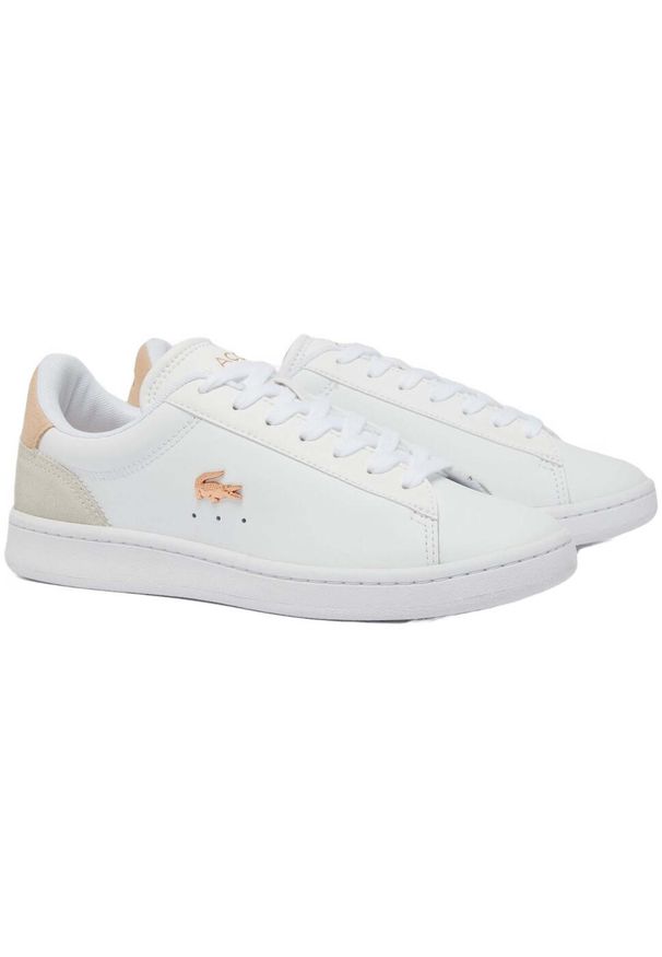Buty sportowe trampki damskie Lacoste Carnaby. Kolor: biały, wielokolorowy, różowy