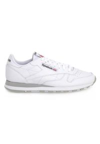 Reebok - Buty na co dzień męskie REEBOK CLASSIC LEATHER skóra. Okazja: na co dzień. Zapięcie: sznurówki. Kolor: biały. Materiał: skóra, materiał. Szerokość cholewki: normalna. Model: Reebok Classic. Sport: turystyka piesza