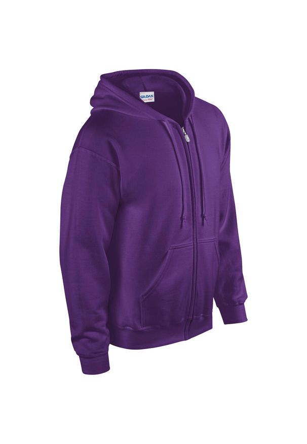 GILDAN - Bluza zapinana na zamek błyskawiczny Gildan Heavy Blend ®. Typ kołnierza: kaptur. Kolor: fioletowy