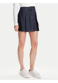 Calvin Klein Jeans Spódnica jeansowa LV047C717G Granatowy Regular Fit. Kolor: niebieski. Materiał: bawełna #1