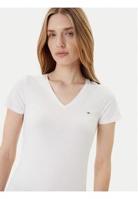 Tommy Jeans T-Shirt Tjw Skinny Stretch DW0DW09197 Biały Slim Fit. Kolor: biały. Materiał: bawełna #6