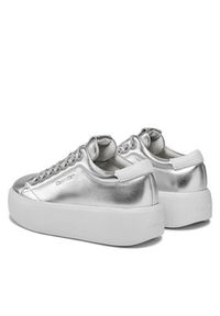 Calvin Klein Sneakersy Bubble Cupsole Lace Up Metallic HW0HW02008 Srebrny. Kolor: srebrny. Materiał: skóra #4