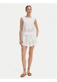 Max Mara Beachwear Top Maggio 2616161039 Biały Regular Fit. Kolor: biały. Materiał: syntetyk #5