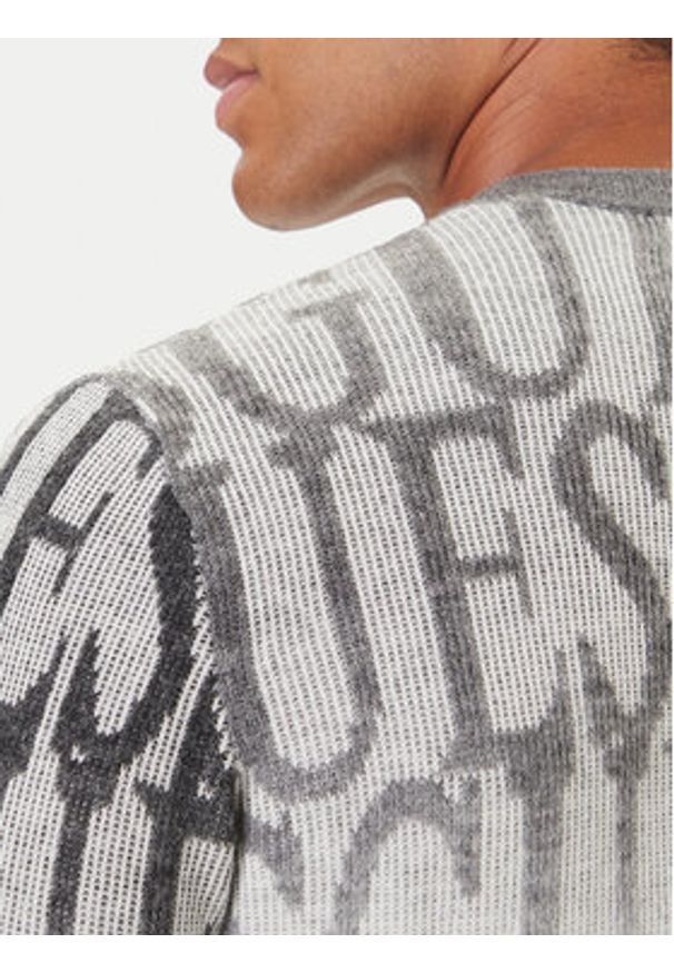 Guess Sweter M5BR24 Z0500 Szary Regular Fit. Kolor: szary. Materiał: syntetyk