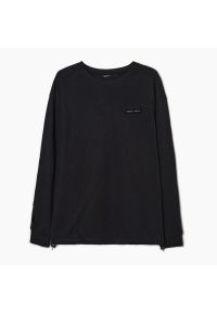 Cropp - Koszulka longsleeve ADU.LTD - Czarny. Kolor: czarny. Długość rękawa: długi rękaw