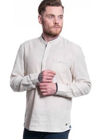 Mustang - MĘSKA KOSZULA MATERIAŁOWA MUSTANG CASPER LINEN SHIRT 1009583 4014. Materiał: materiał #8