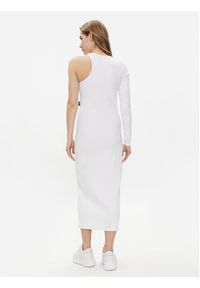 Replay Sukienka dzianinowa W9074.000.23587 Biały Slim Fit. Kolor: biały. Materiał: bawełna #7